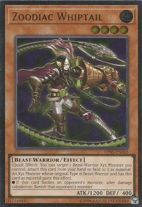 Zoodiac Whiptail [OP05-EN002] Ultimate Rare | Jomio and Rueliete's Cards and Comics