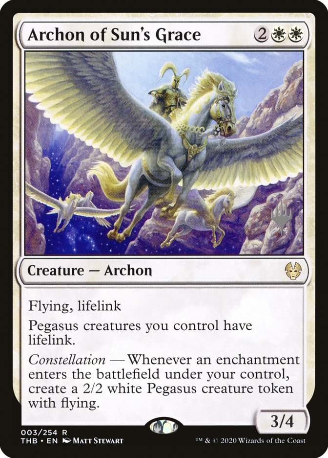 Archon of Sun's Grace (Promo Pack) [Theros Beyond Death Promos] | Jomio and Rueliete's Cards and Comics