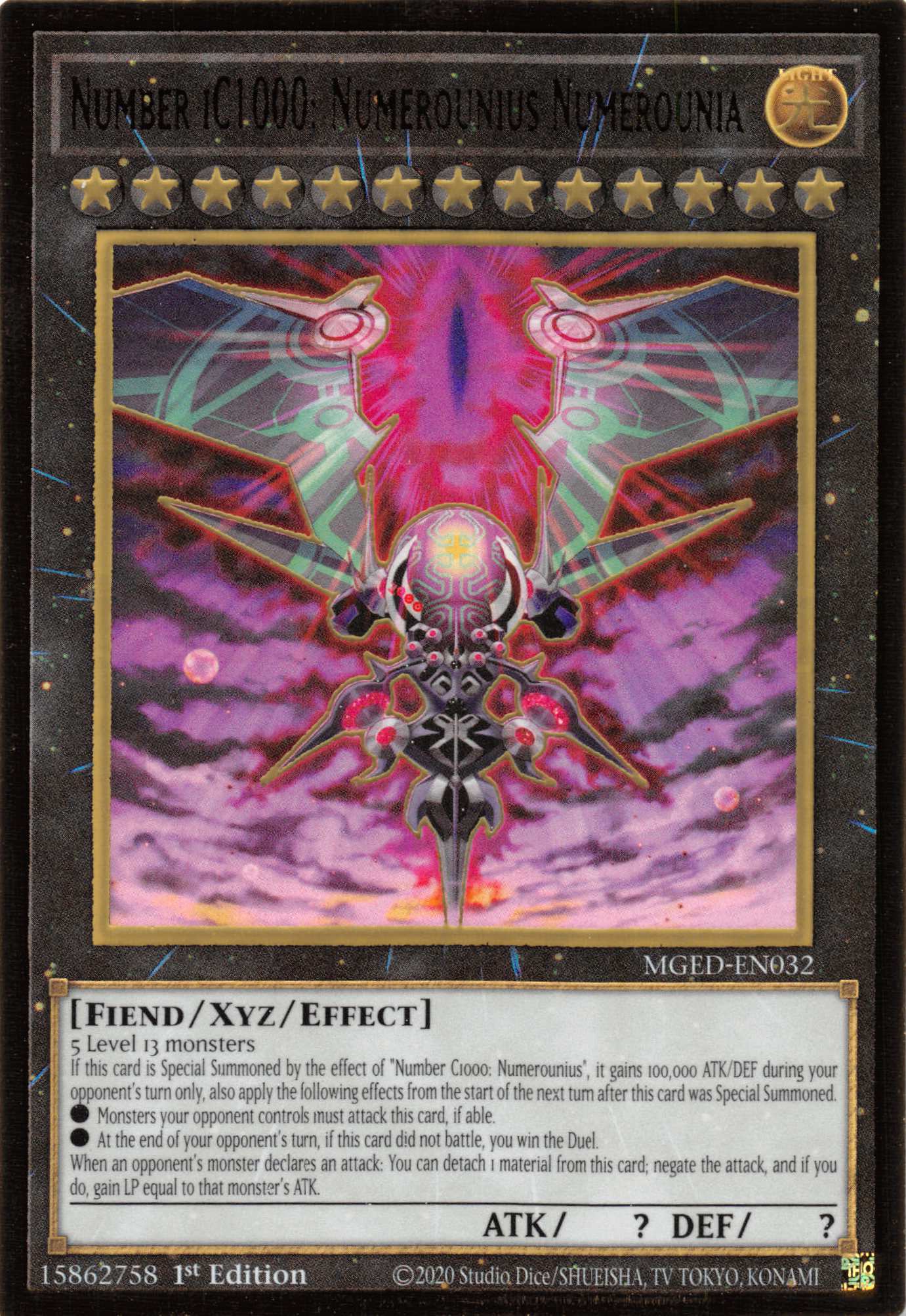 Number iC1000: Numerounius Numerounia [MGED-EN032] Gold Rare | Jomio and Rueliete's Cards and Comics