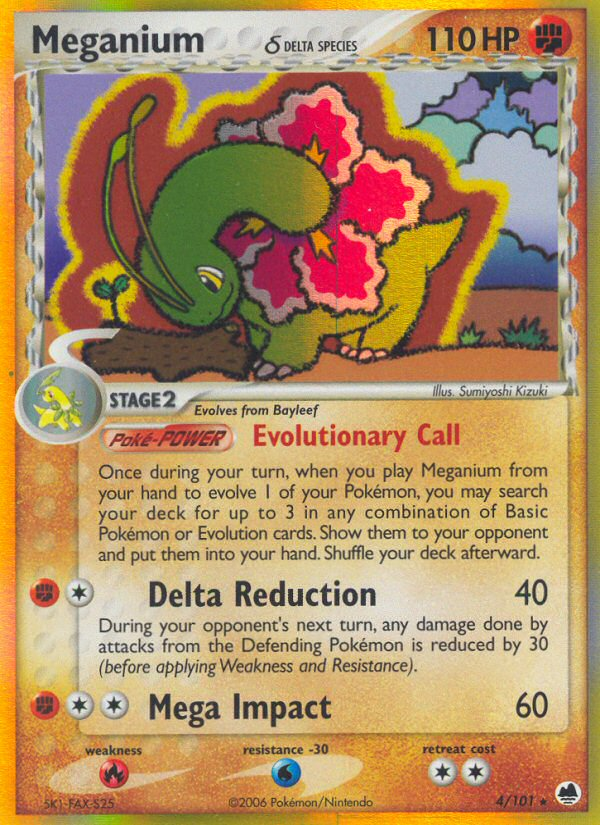 Meganium (4/101) (Delta Species) [EX: Dragon Frontiers] | Jomio and Rueliete's Cards and Comics