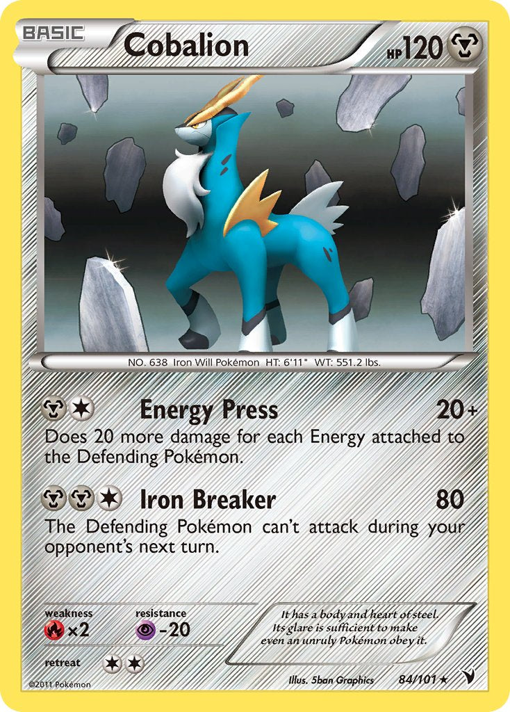 Cobalion (84/101) (Battle Arena Deck Exclusive) (Theme Deck Exclusive) [Black & White: Noble Victories] | Jomio and Rueliete's Cards and Comics