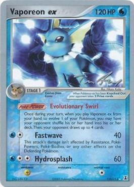 Vaporeon ex (110/113) (Legendary Ascent - Tom Roos) [World Championships 2007] | Jomio and Rueliete's Cards and Comics