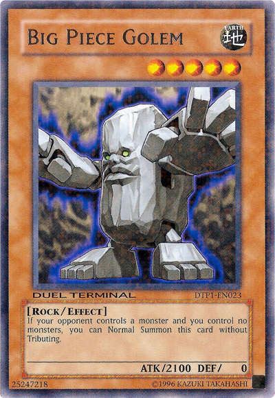 Big Piece Golem [DTP1-EN023] Rare | Jomio and Rueliete's Cards and Comics
