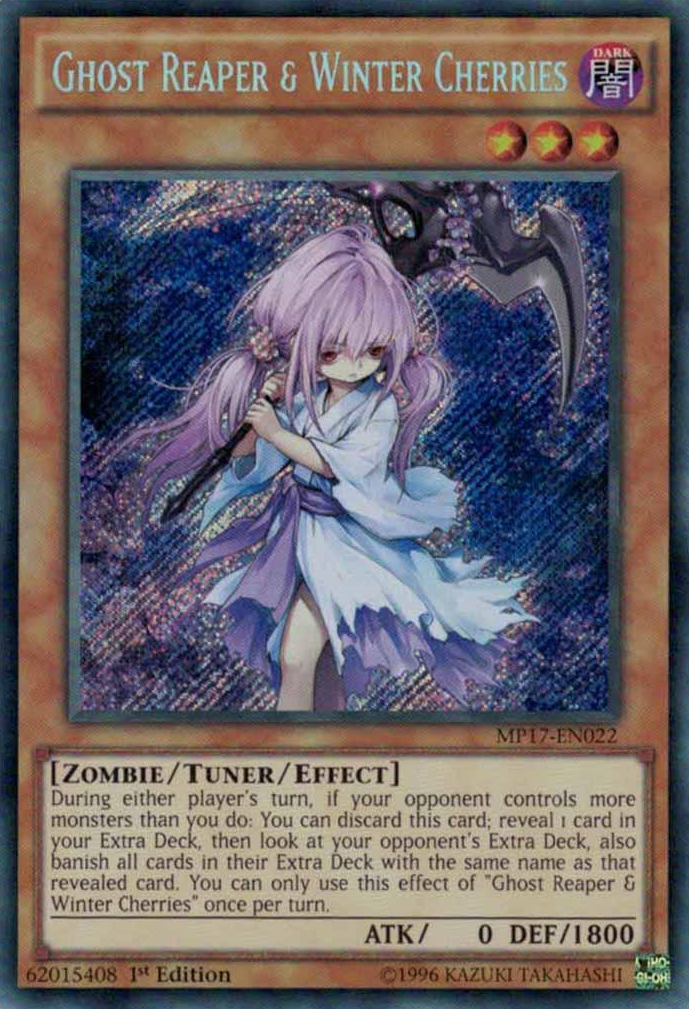 Ghost Reaper & Winter Cherries [MP17-EN022] Secret Rare | Jomio and Rueliete's Cards and Comics