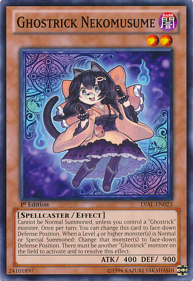 Ghostrick Nekomusume [LVAL-EN023] Common | Jomio and Rueliete's Cards and Comics