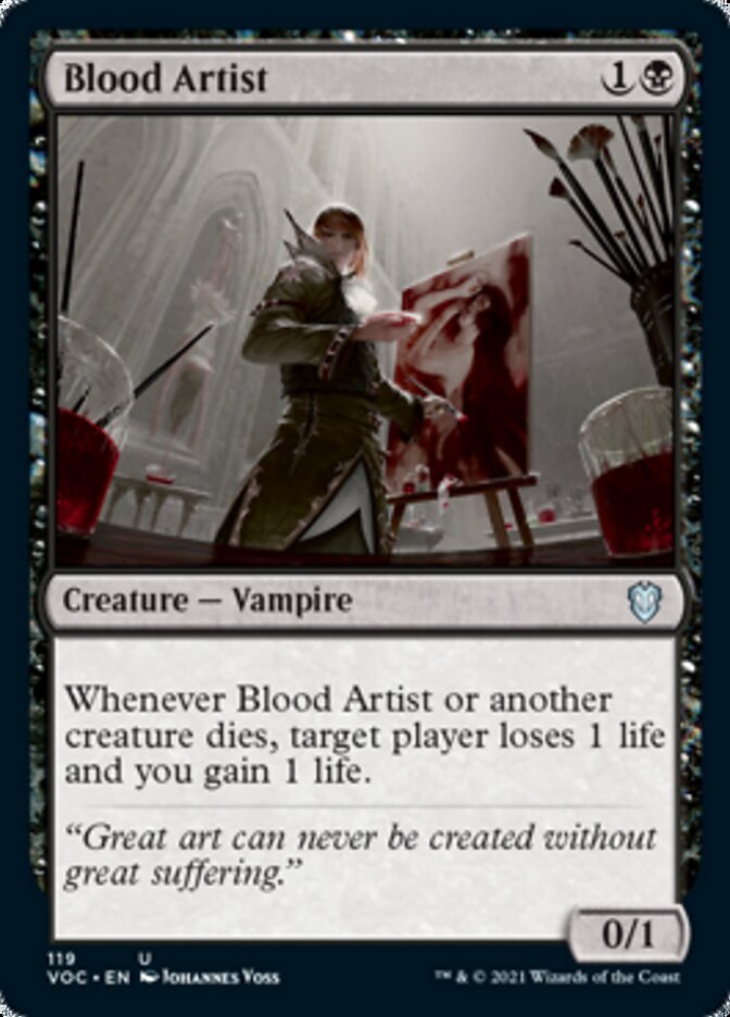 Blood Artist [Innistrad: Crimson Vow Commander] | Jomio and Rueliete's Cards and Comics