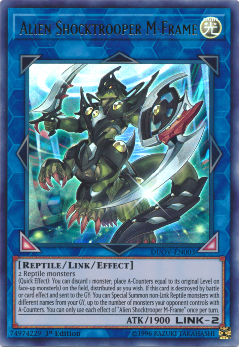 Alien Shocktrooper M-Frame [DUOV-EN003] Ultra Rare | Jomio and Rueliete's Cards and Comics