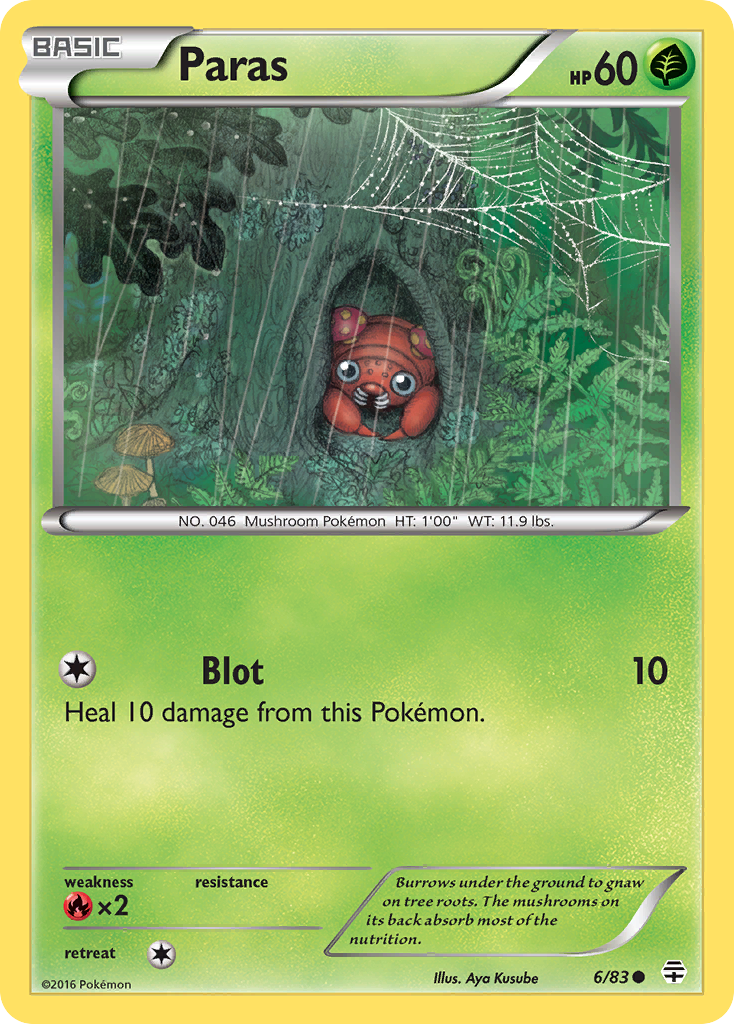 Paras (6/83) [XY: Generations] | Jomio and Rueliete's Cards and Comics