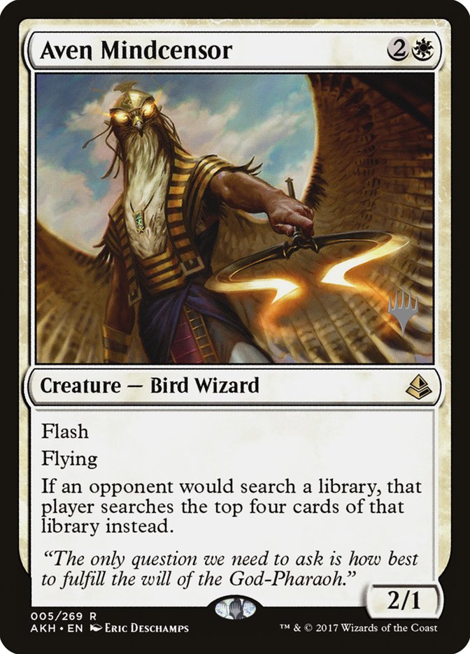 Aven Mindcensor (Promo Pack) [Amonkhet Promos] | Jomio and Rueliete's Cards and Comics