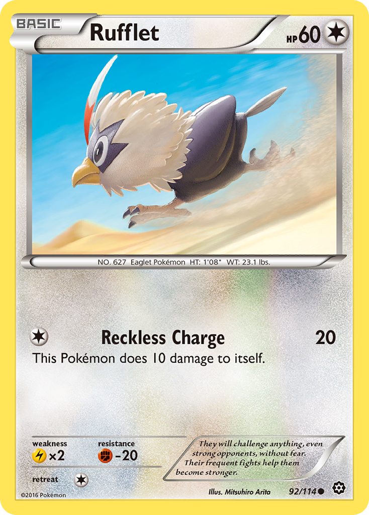 Rufflet (92/114) [XY: Steam Siege] | Jomio and Rueliete's Cards and Comics