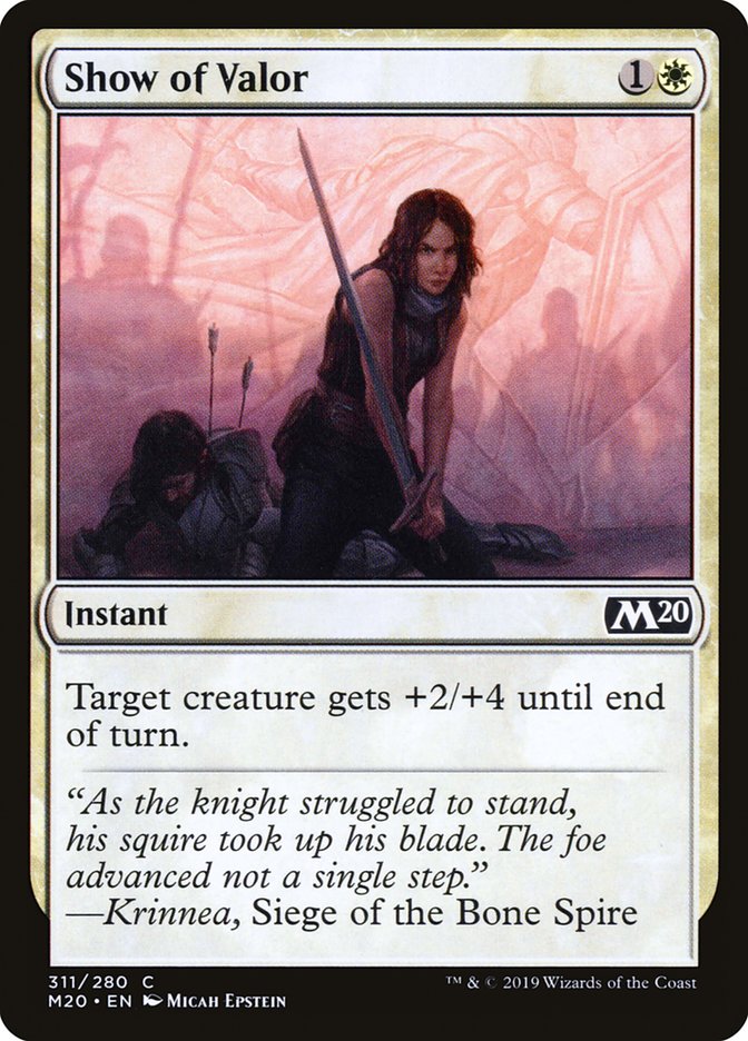 Show of Valor [Core Set 2020] | Jomio and Rueliete's Cards and Comics