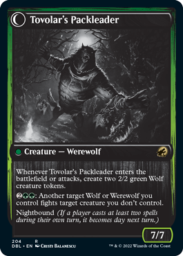 Tovolar's Huntmaster // Tovolar's Packleader [Innistrad: Double Feature] | Jomio and Rueliete's Cards and Comics