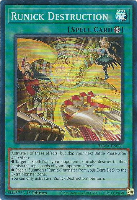 Runick Destruction [TAMA-EN031] Super Rare | Jomio and Rueliete's Cards and Comics