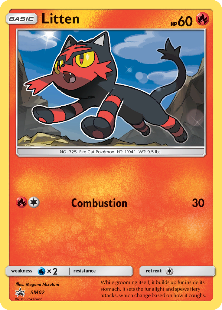 Litten (SM02) [Sun & Moon: Black Star Promos] | Jomio and Rueliete's Cards and Comics
