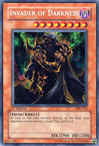 Invader of Darkness [IOC-111] Secret Rare | Jomio and Rueliete's Cards and Comics