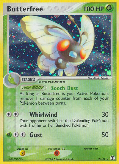 Butterfree (2/112) [EX: FireRed & LeafGreen] | Jomio and Rueliete's Cards and Comics