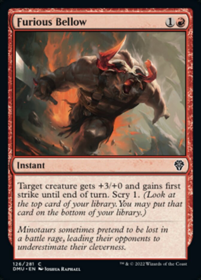 Furious Bellow [Dominaria United] | Jomio and Rueliete's Cards and Comics