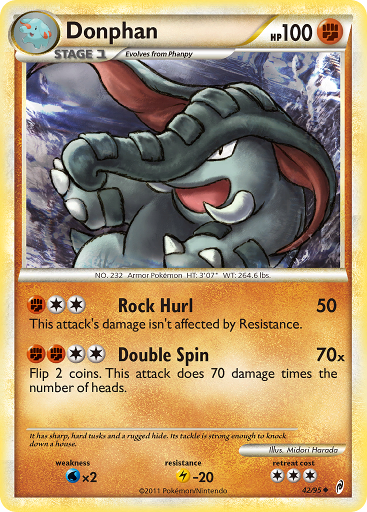Donphan (42/95) [HeartGold & SoulSilver: Call of Legends] | Jomio and Rueliete's Cards and Comics