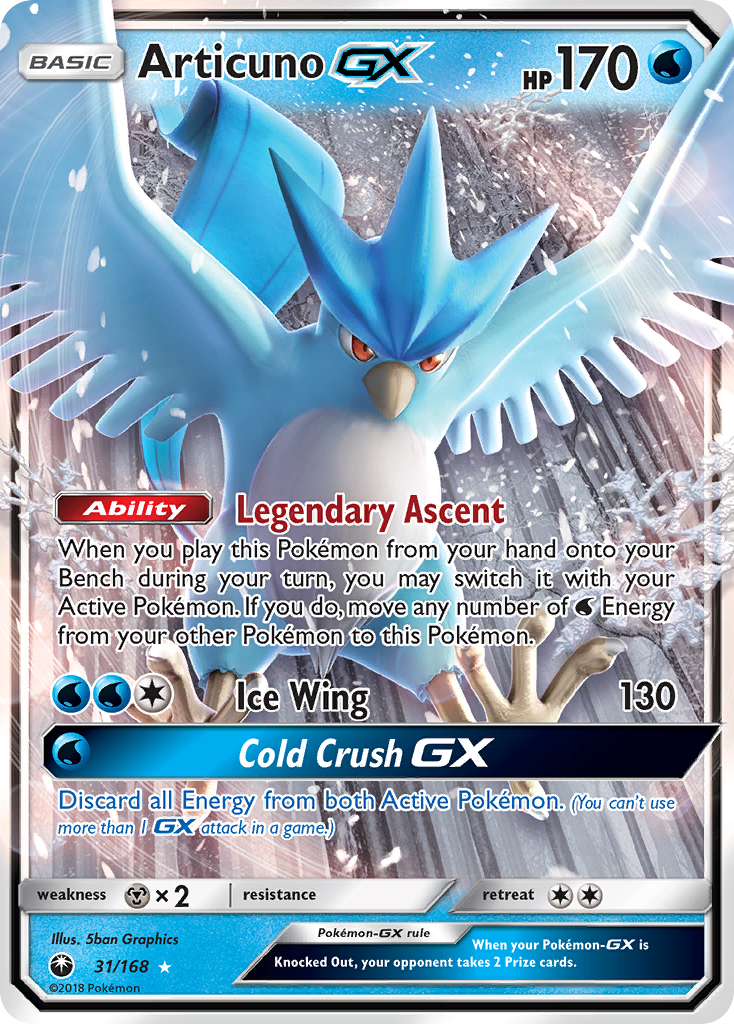 Articuno GX (31/168) [Sun & Moon: Celestial Storm] | Jomio and Rueliete's Cards and Comics