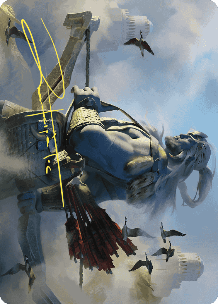Skybeast Tracker Art Card (Gold-Stamped Signature) [Wilds of Eldraine Art Series] | Jomio and Rueliete's Cards and Comics