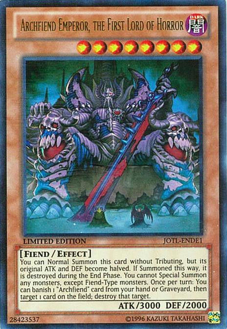 Archfiend Emperor, the First Lord of Horror [JOTL-ENDE1] Ultra Rare | Jomio and Rueliete's Cards and Comics