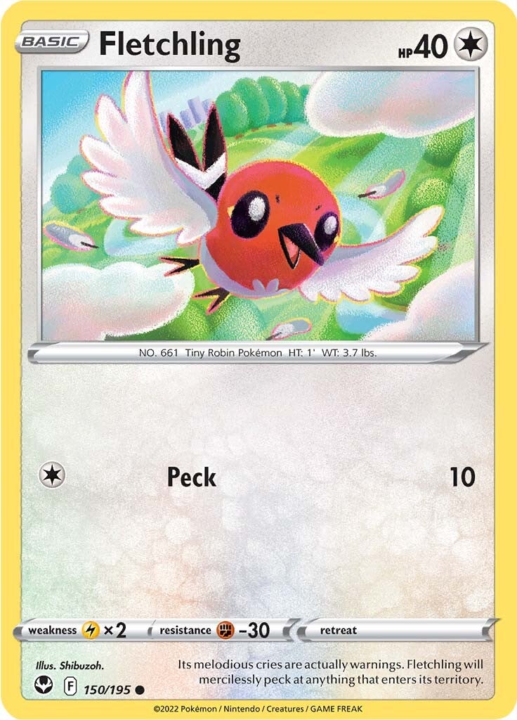 Fletchling (150/195) [Sword & Shield: Silver Tempest] | Jomio and Rueliete's Cards and Comics