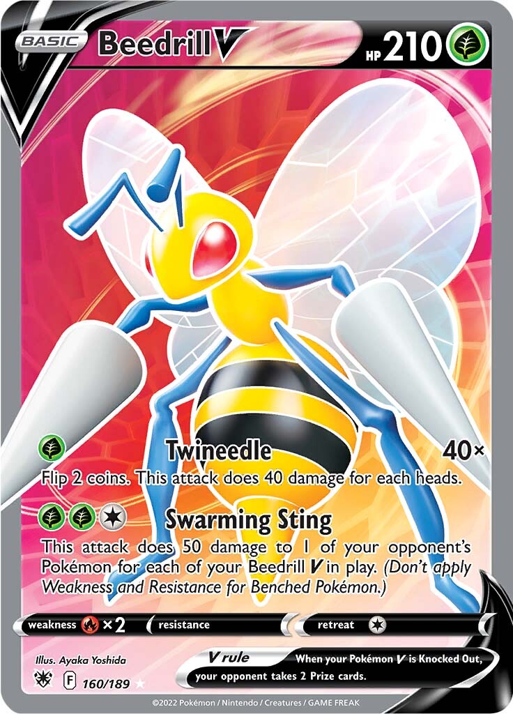 Beedrill V (160/189) [Sword & Shield: Astral Radiance] | Jomio and Rueliete's Cards and Comics