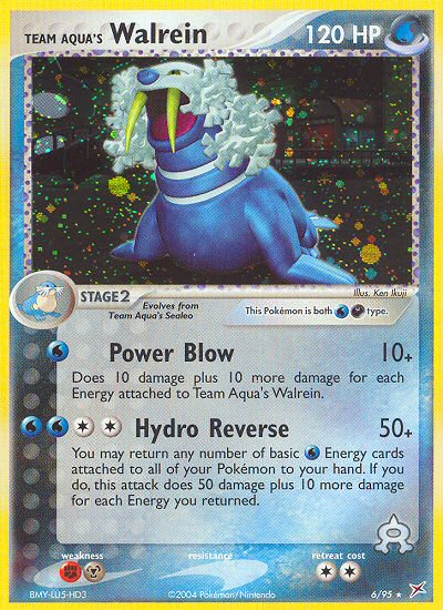 Team Aqua's Walrein (6/95) [EX: Team Magma vs Team Aqua] | Jomio and Rueliete's Cards and Comics