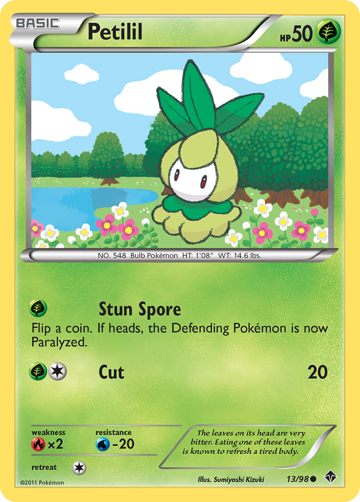 Petilil (13/98) [Black & White: Emerging Powers] | Jomio and Rueliete's Cards and Comics