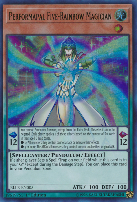 Performapal Five-Rainbow Magician [BLLR-EN005] Ultra Rare | Jomio and Rueliete's Cards and Comics