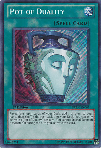 Pot of Duality [DREV-EN062] Secret Rare | Jomio and Rueliete's Cards and Comics