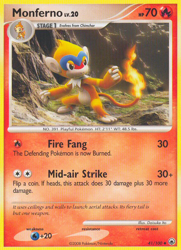 Monferno (41/100) [Diamond & Pearl: Majestic Dawn] | Jomio and Rueliete's Cards and Comics
