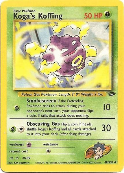Koga's Koffing (48/132) [Gym Challenge Unlimited] | Jomio and Rueliete's Cards and Comics