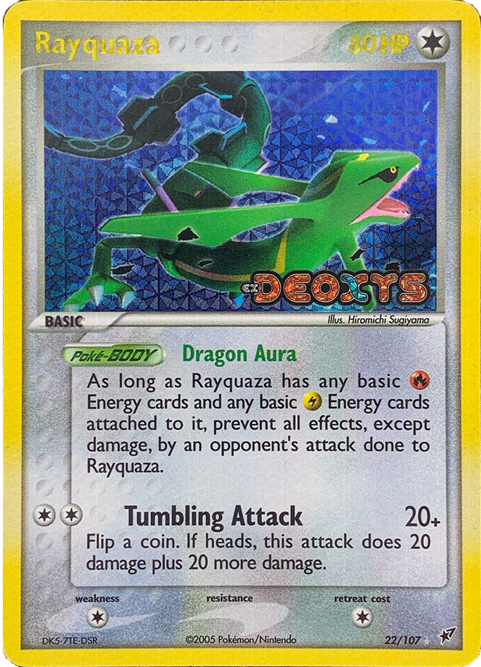 Rayquaza (22/107) (Stamped) [EX: Deoxys] | Jomio and Rueliete's Cards and Comics