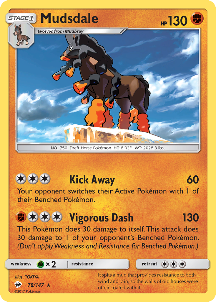 Mudsdale (78/147) [Sun & Moon: Burning Shadows] | Jomio and Rueliete's Cards and Comics