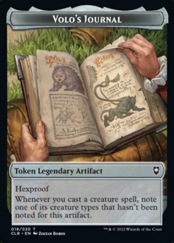 Volo's Journal Token [Commander Legends: Battle for Baldur's Gate Tokens] | Jomio and Rueliete's Cards and Comics