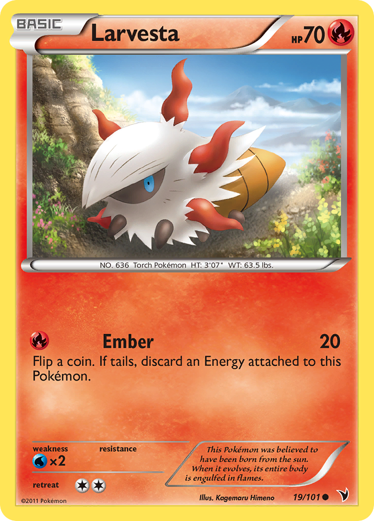Larvesta (19/101) [Black & White: Noble Victories] | Jomio and Rueliete's Cards and Comics