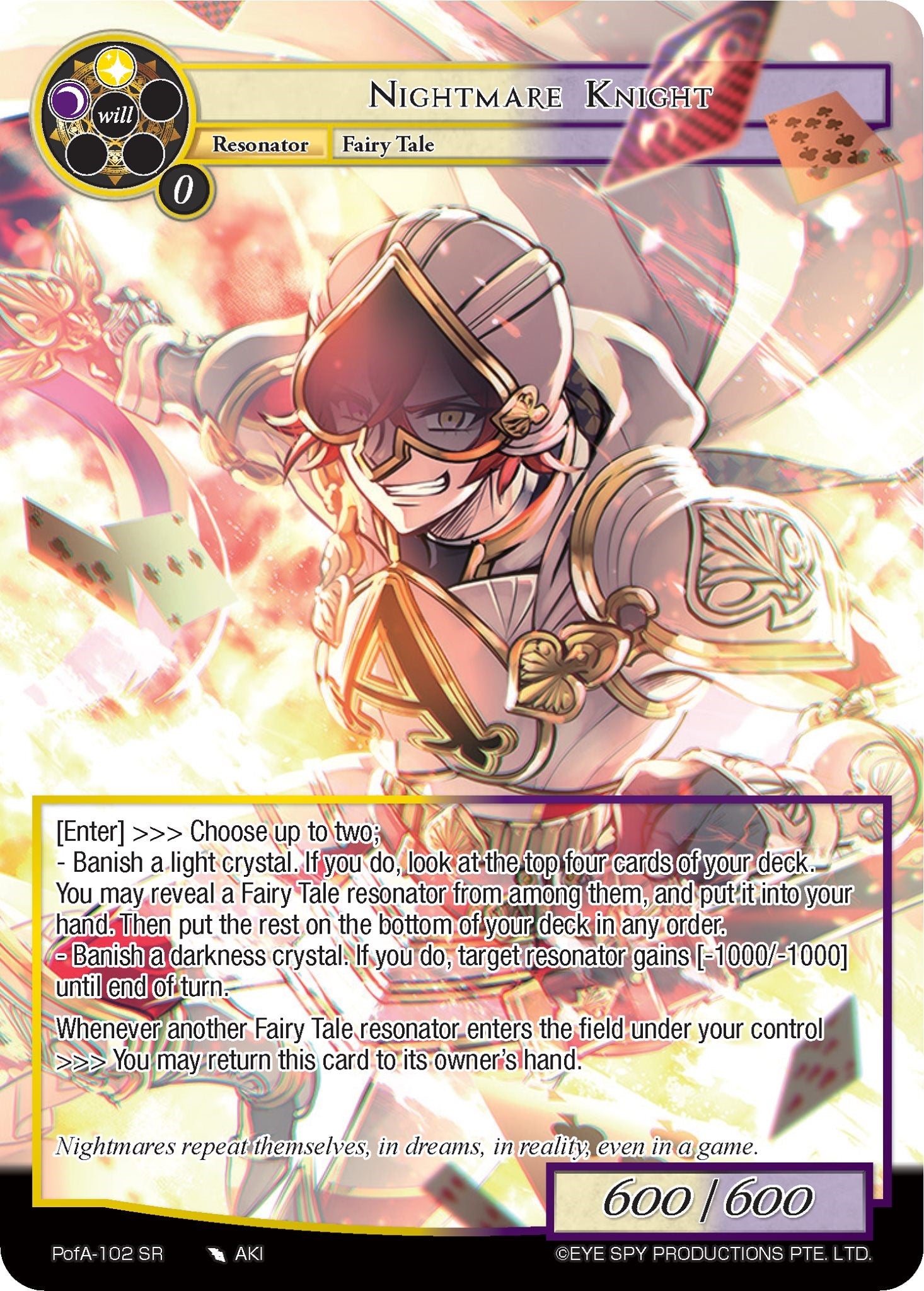 Nightmare Knight (Full Art) (PofA-102) [Alice Origin IV: Prologue of Attoractia] | Jomio and Rueliete's Cards and Comics