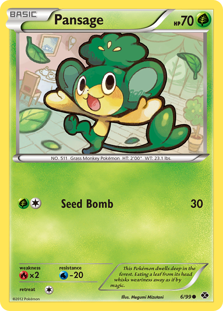 Pansage (6/99) [Black & White: Next Destinies] | Jomio and Rueliete's Cards and Comics