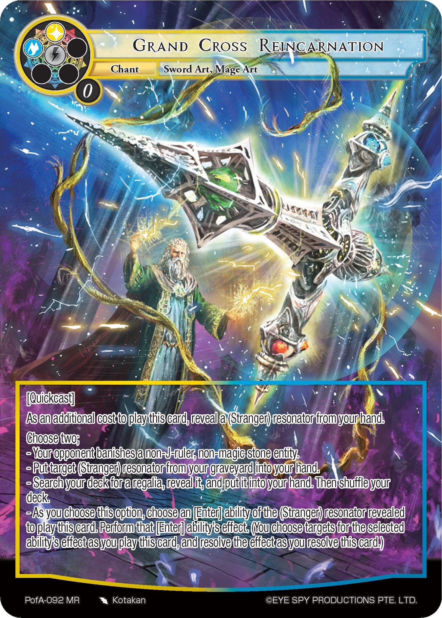 Grand Cross Reincarnation (Full Art) (PofA-092) [Alice Origin IV: Prologue of Attoractia] | Jomio and Rueliete's Cards and Comics