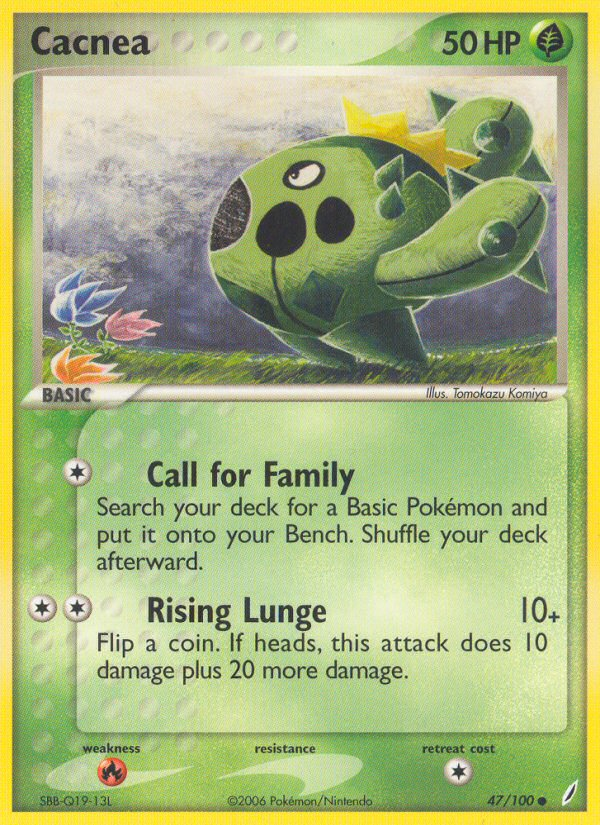 Cacnea (47/100) [EX: Crystal Guardians] | Jomio and Rueliete's Cards and Comics