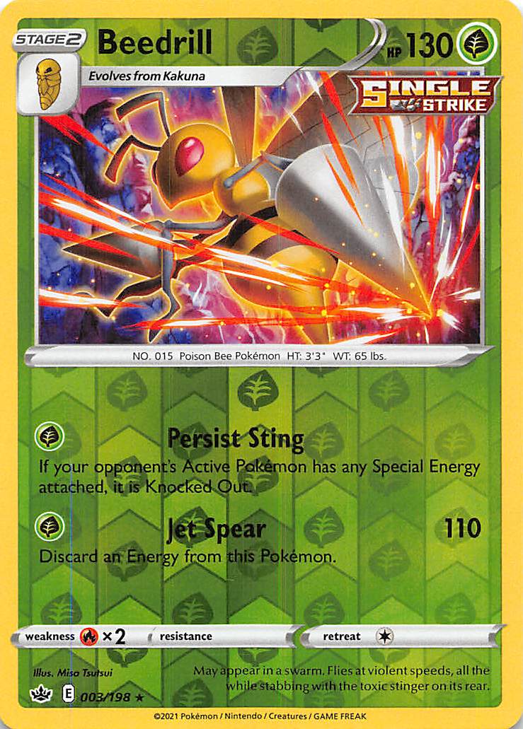 Beedrill (003/198) [Sword & Shield: Chilling Reign] | Jomio and Rueliete's Cards and Comics