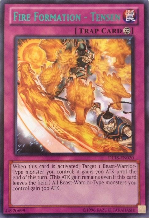 Fire Formation - Tensen (Green) [DL18-EN020] Rare | Jomio and Rueliete's Cards and Comics