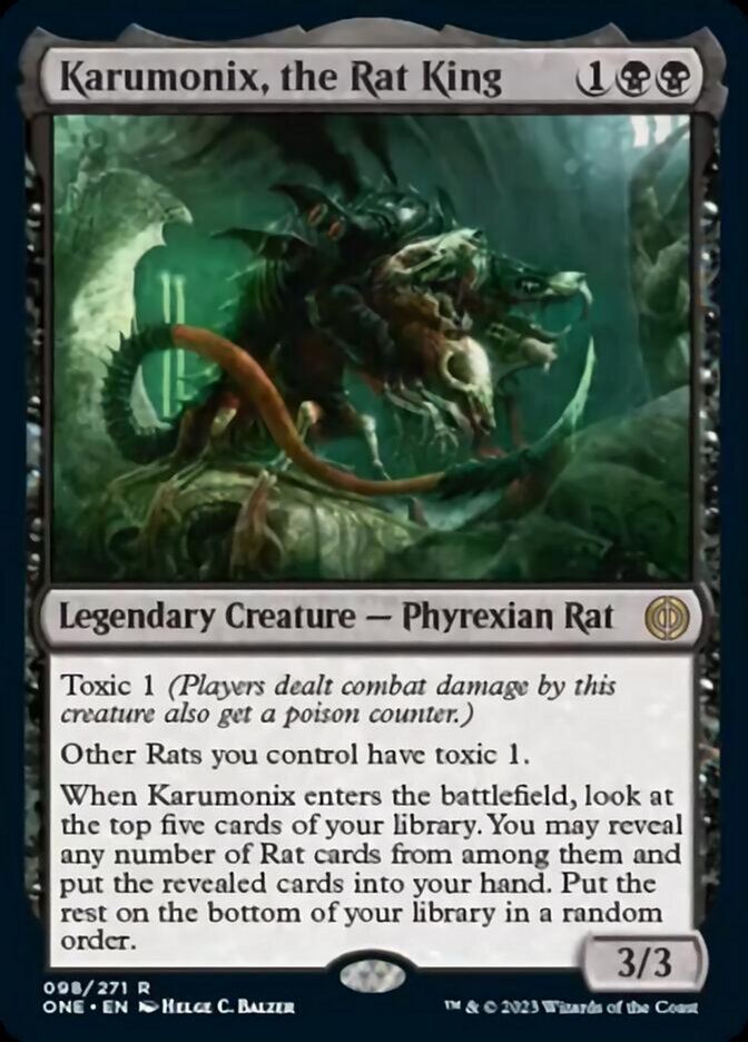 Karumonix, the Rat King [Phyrexia: All Will Be One] | Jomio and Rueliete's Cards and Comics