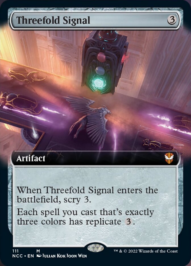 Threefold Signal (Extended Art) [Streets of New Capenna Commander] | Jomio and Rueliete's Cards and Comics