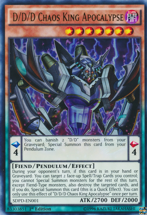 D/D/D Chaos King Apocalypse [SDPD-EN001] Ultra Rare | Jomio and Rueliete's Cards and Comics