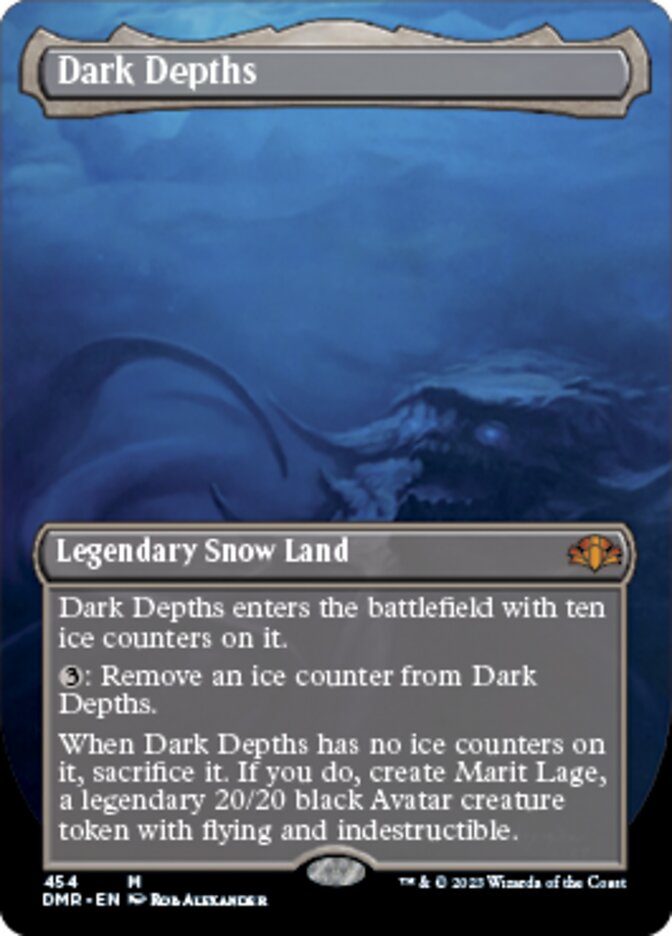 Dark Depths (Borderless Alternate Art) [Dominaria Remastered] | Jomio and Rueliete's Cards and Comics