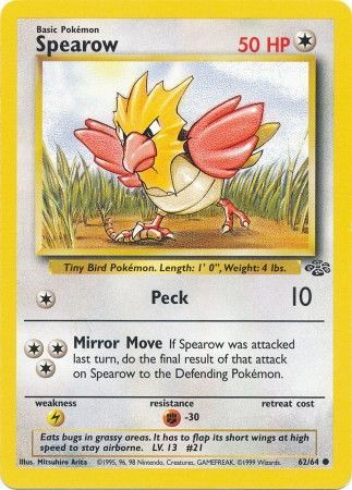 Spearow (62/64) [Jungle Unlimited] | Jomio and Rueliete's Cards and Comics