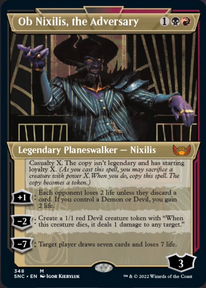 Ob Nixilis, the Adversary (Showcase Art Deco) [Streets of New Capenna] | Jomio and Rueliete's Cards and Comics