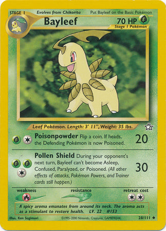 Bayleef (28/111) [Neo Genesis Unlimited] | Jomio and Rueliete's Cards and Comics